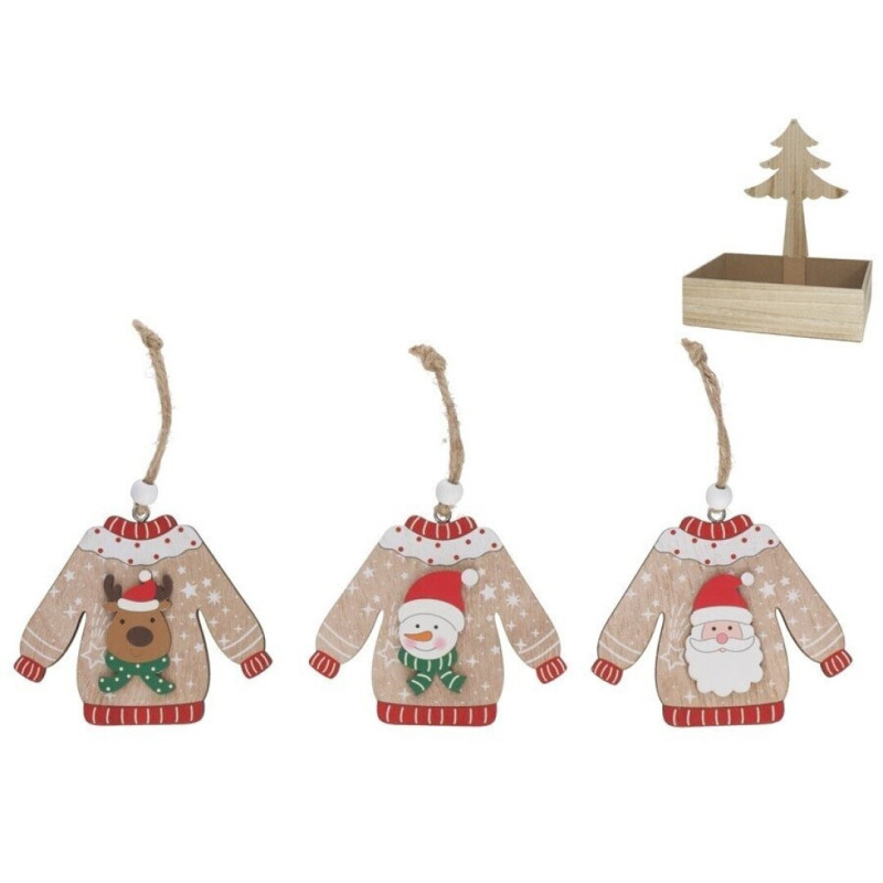 COLGANTE MADERA ABRIGO NAVIDAD 9,5x7,2 CM
