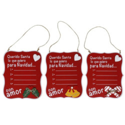 COLGANTE NAVIDAD PIZARRA QUERIDO SANTA 20x16,5 CM