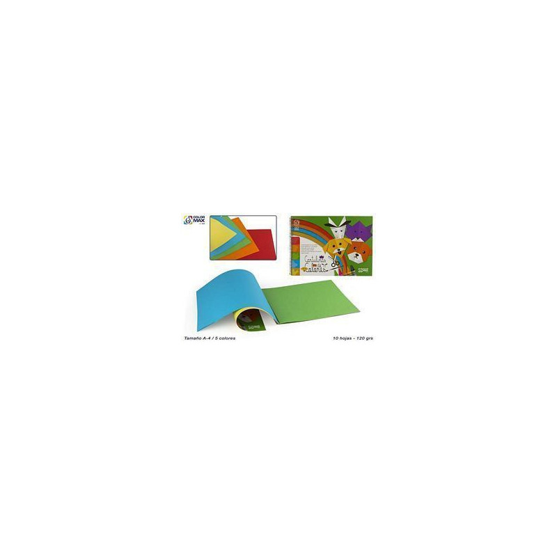 BLOC CARTULINAS 10 COLORES COLOR MAX